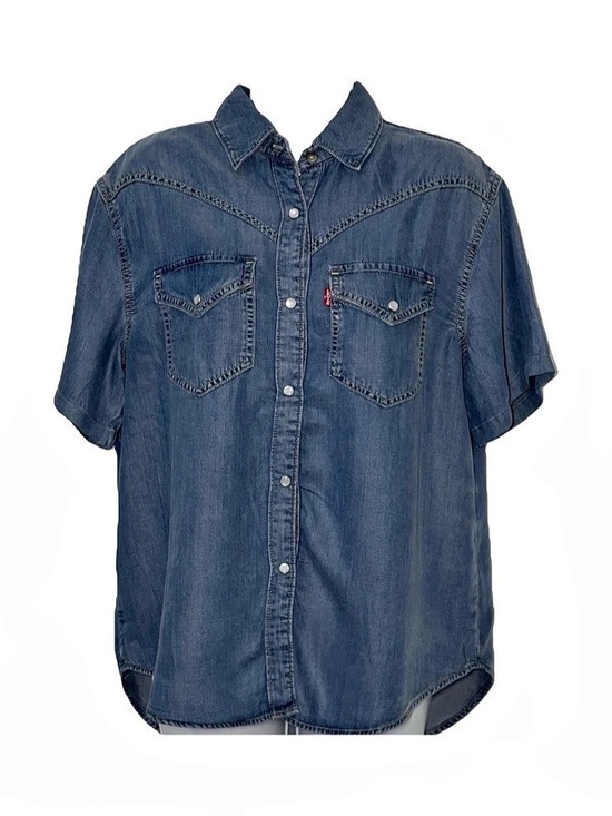 Levi's Tops - Levi's Classic Standard Western Denim Shirt Women's XL Blue